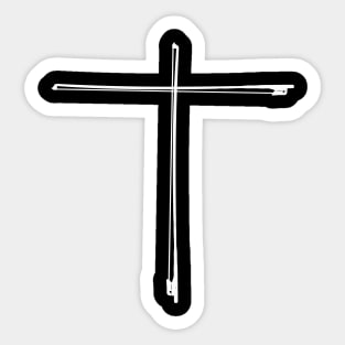 Christian Violin Bow Cross Funny Violinist Sticker